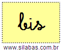Silaba BIS em Letra Cursiva