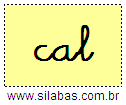 Silaba CAL em Letra Cursiva