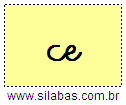 Silaba CE em Letra Cursiva