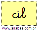 Silaba CIL em Letra Cursiva