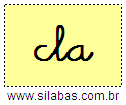 Silaba CLA em Letra Cursiva
