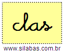 Silaba CLAS em Letra Cursiva