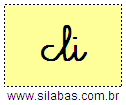 Silaba CLI em Letra Cursiva
