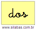 Silaba DOS em Letra Cursiva