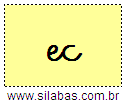 Silaba EC em Letra Cursiva