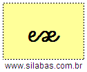 Silaba EX em Letra Cursiva
