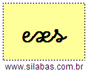 Silaba EXS em Letra Cursiva