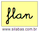 Silaba FLAN em Letra Cursiva