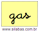 Silaba GAS em Letra Cursiva