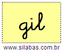 Silaba GIL em Letra Cursiva