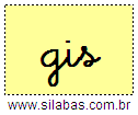 Silaba GIS em Letra Cursiva