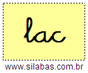 Silaba LAC em Letra Cursiva