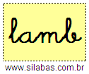 Silaba LAMB em Letra Cursiva