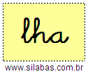 Silaba LHA em Letra Cursiva