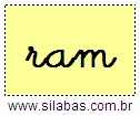 Silaba RAM em Letra Cursiva