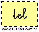 Silaba TEL em Letra Cursiva