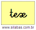 Silaba TEX em Letra Cursiva