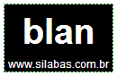 Silaba Complexa BLAN