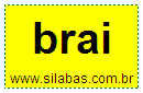 Silaba Complexa BRAI