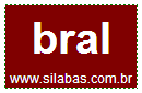 Sílaba Bral