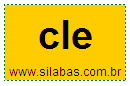 Silaba Complexa CLE