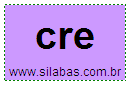 Silaba Complexa CRE