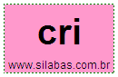Silaba Complexa CRI