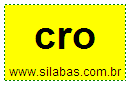Silaba Complexa CRO