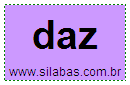 Sílaba DAZ