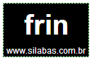Silaba Complexa FRIN