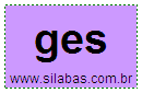 Sílaba Ges