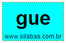 Sílaba GUE