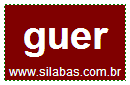 Silaba Complexa GUER