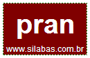Sílaba Pran
