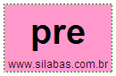 Silaba Complexa PRE