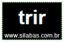 Silaba TRIR