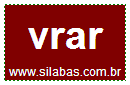 Silaba Complexa VRAR