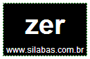 Sílaba ZER