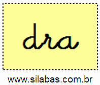 Sílaba DRA