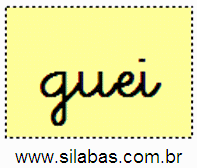 Sílaba GUEI