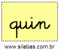 Sílaba QUIN
