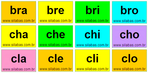 Silabas Complexas de 3 Letras