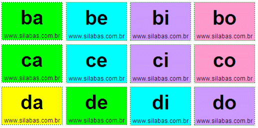 Silabas Simples de 2 Letras