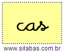 Silaba CAS em Letra Cursiva