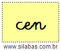 Silaba CEN em Letra Cursiva