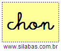 Silaba CHON em Letra Cursiva