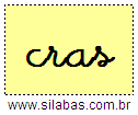 Silaba CRAS em Letra Cursiva