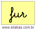 Silaba FUR em Letra Cursiva