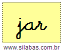 Silaba JAR em Letra Cursiva