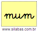 Silaba MUM em Letra Cursiva